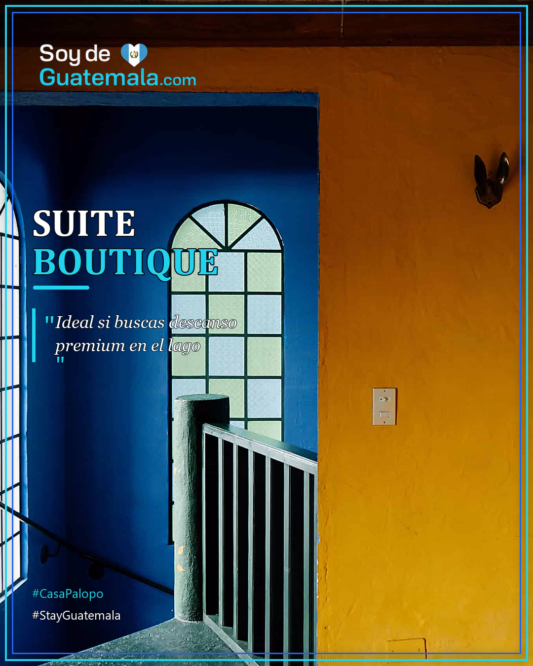 Suite boutique de Casa Palopó con vista y descanso premium