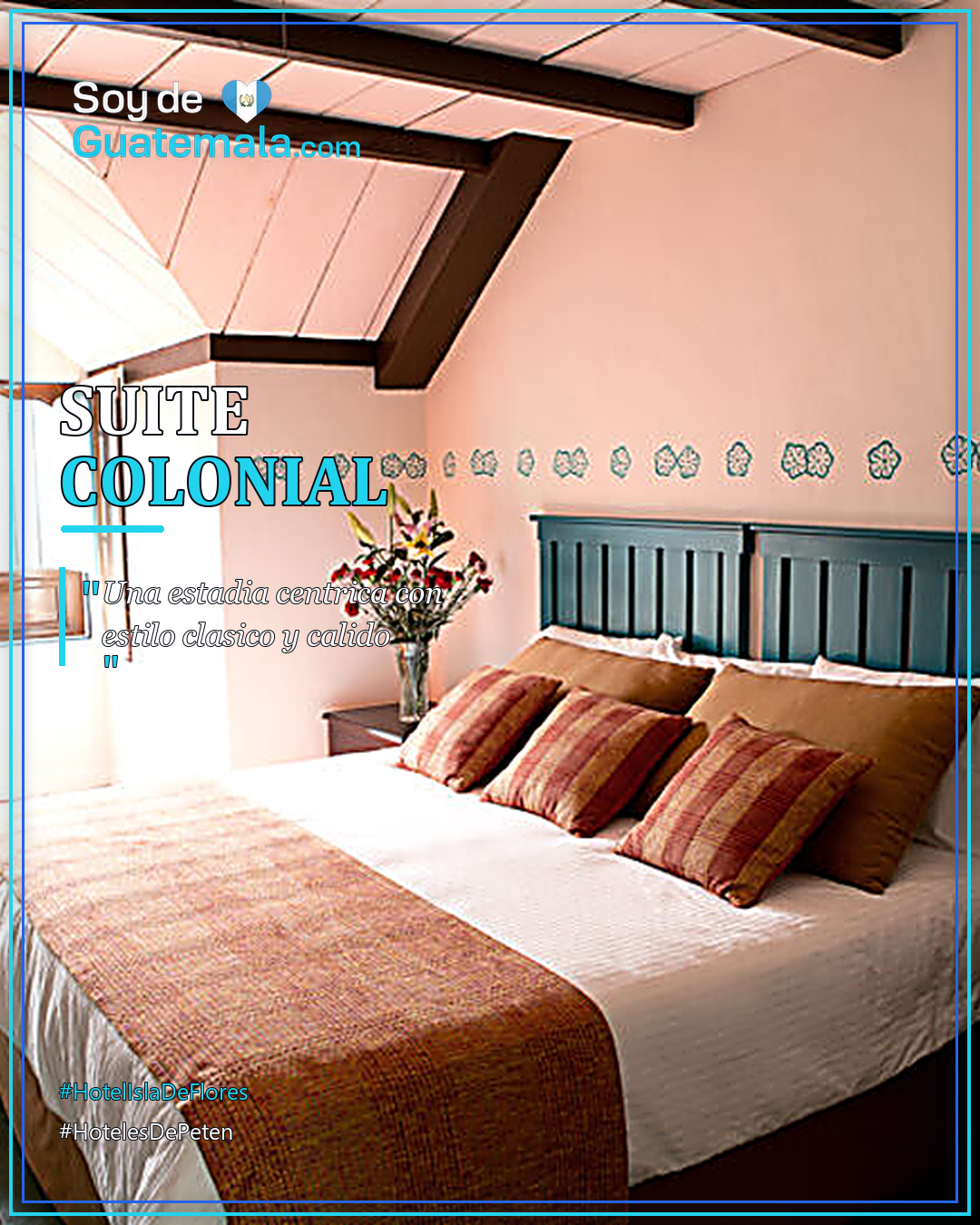 Suite colonial de Hotel Isla de Flores en el centro de Flores, Petén